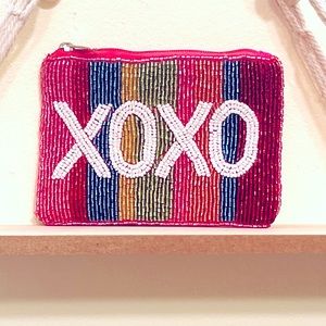 BNWT Handmade “XOXO” Coin pouch✨Funky, Fun & Adorable!✨